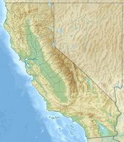 Relief map of California