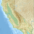 Relief map of California