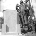 Installing the George Washington statue for the A-Y-P - 1909