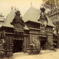 Pavilion of Nicaragua and base of the Eiffel Tower%2C Paris Exposition%2C 1889