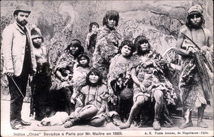 Indios Onas llevados a Par%C3%ADs por Maitre en 1889