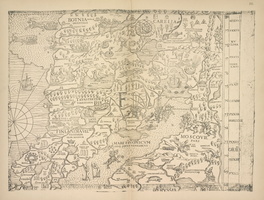 Krainie listy pravoi storony pervago I vtorogo riada karty severnoi Evropy Olausa Magnusa 1539g. Str. 7-8.1