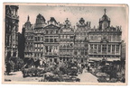 1944 Postcard of market place in Brussels Belgium