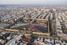 Phila Eastern State Penitentiary modern aerial view in Fairmount Section