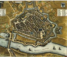 Old Dutch city maps star forts